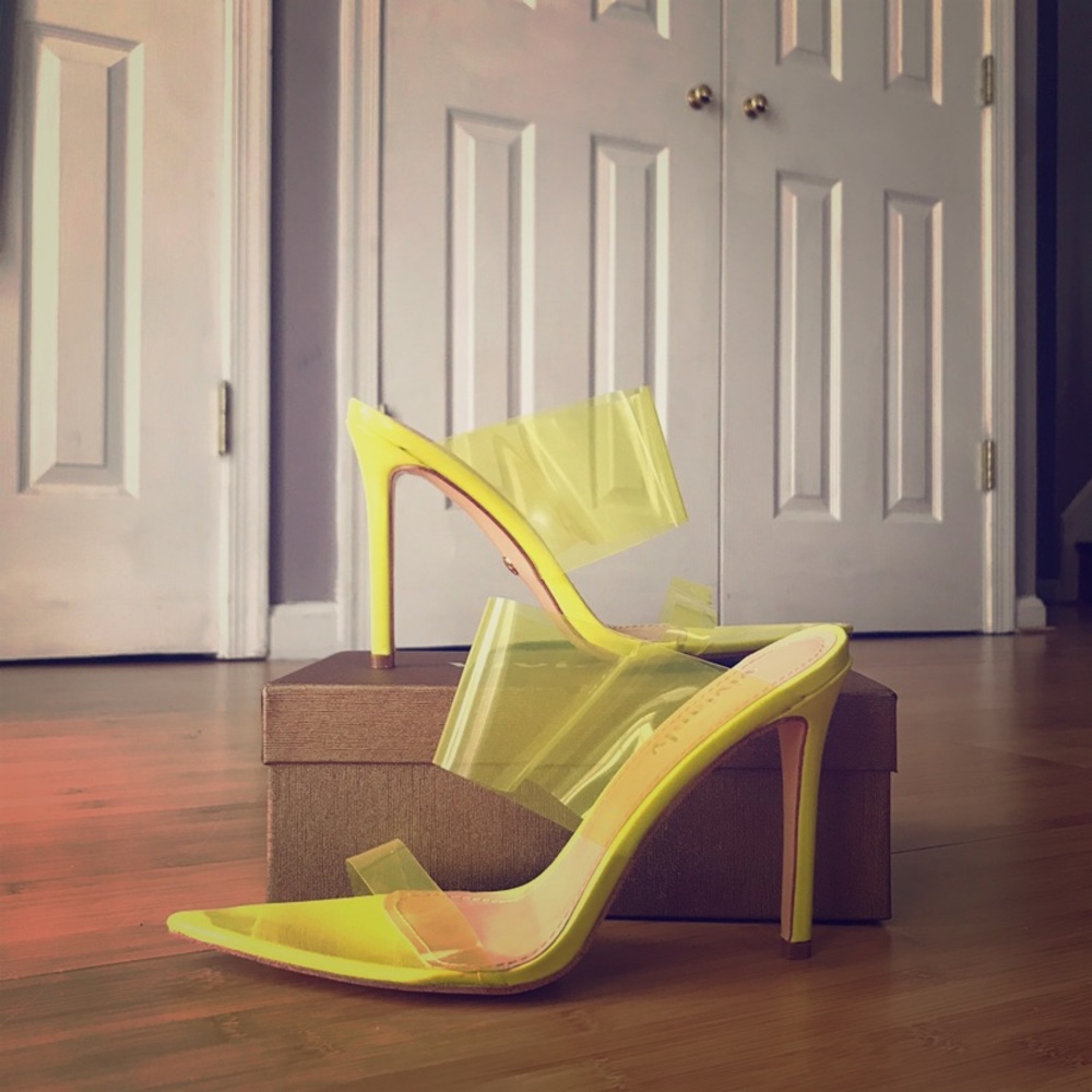 Brand New Clear Yellow Heels